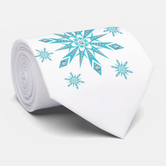 Cravate de Noël, Flocon de neige (Roulé)