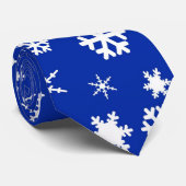 Cravate de Noël - flocons de neige (Roulé)