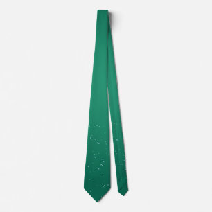 Cravate de Noël Gradient Green Snowflakes