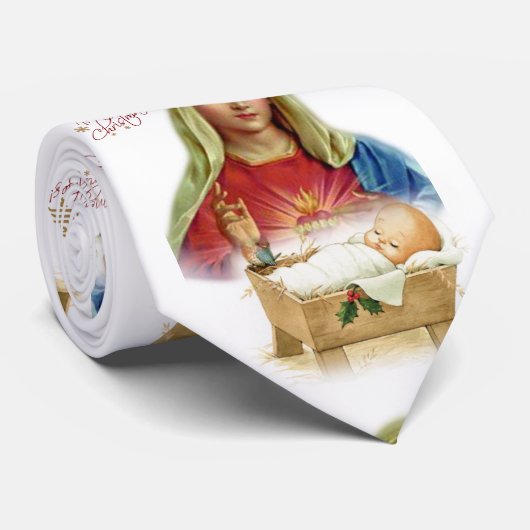 Cravate de Noël, Jésus Christ (Roulé)