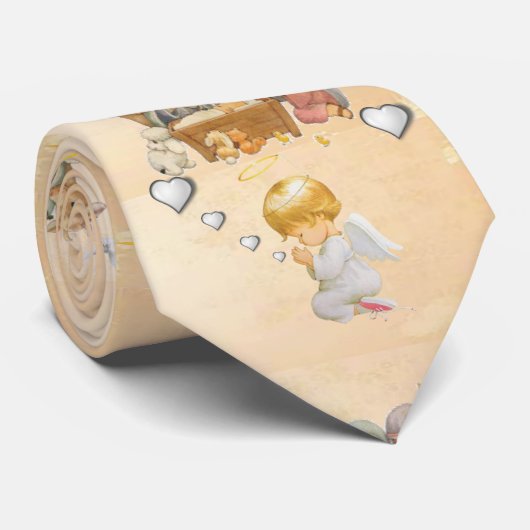 Cravate de Noël, Jésus Christ (Roulé)