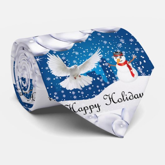 Cravate de Noël, Joyeuses fêtes (Roulé)