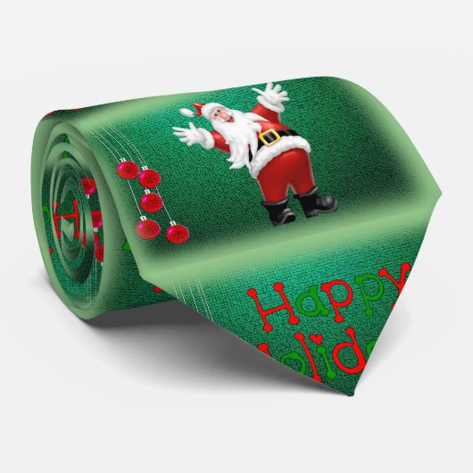 Cravate de Noël, Joyeuses fêtes (Roulé)