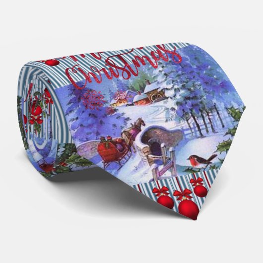 Cravate de Noël, Joyeux Noël (Roulé)