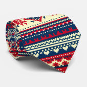Cravate de Noël Nordic Fair Isle (Roulé)