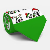 Cravate de Noël Pandas (Roulé)
