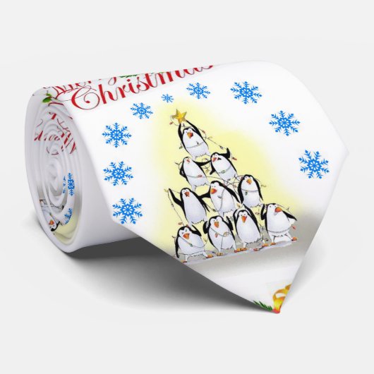 Cravate de Noël, Penguin (Roulé)