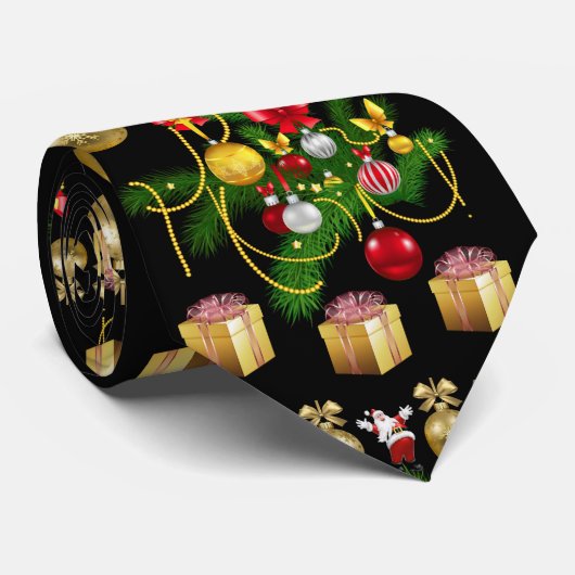 Cravate de Noël, Père Noël (Roulé)