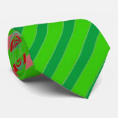 Cravate de Noël rayée blanc rouge (Roulé)