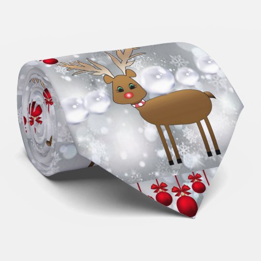 Cravate de Noël, Reindeer (Roulé)