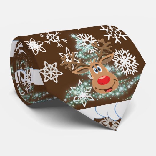 Cravate de Noël, Reindeer (Roulé)