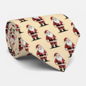 Cravate de Noël Retro Père Noël (Roulé)