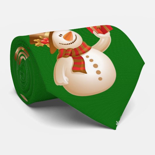Cravate de Noël, Snowman (Roulé)