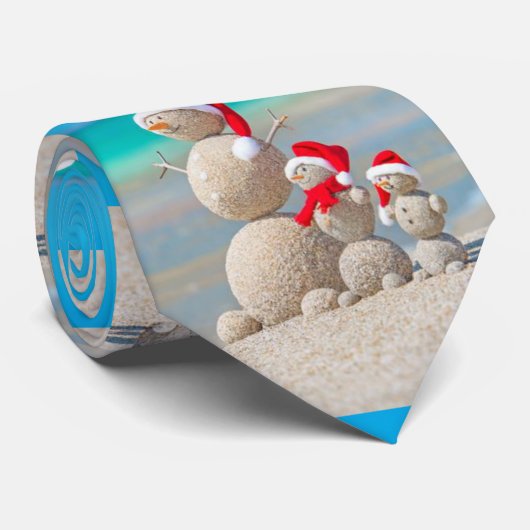 Cravate de Noël, Snowman (Roulé)