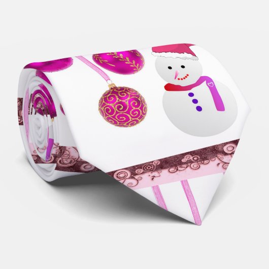 Cravate de Noël, Snowman (Roulé)