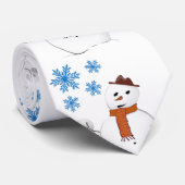 Cravate de Noël, Snowman (Roulé)