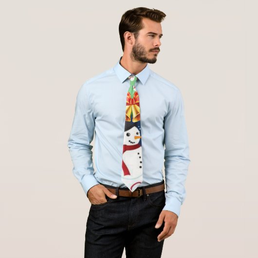 Cravate de Noël, Snowman (En situation)