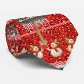 Cravate de Noël, Snowman (Roulé)