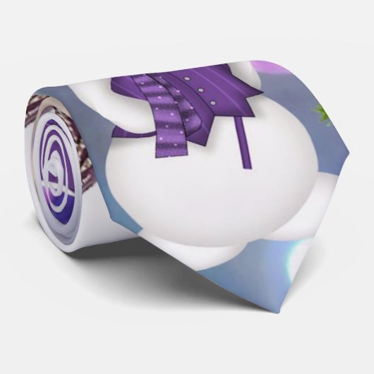 Cravate de Noël, Snowman (Roulé)