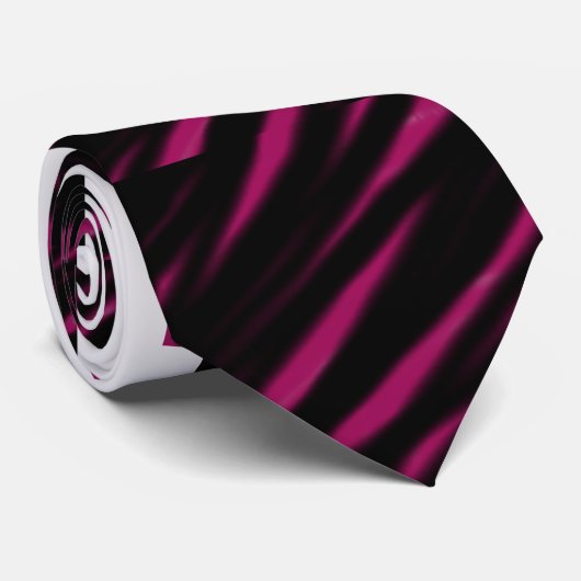 cravate de noir et de rose (Roulé)