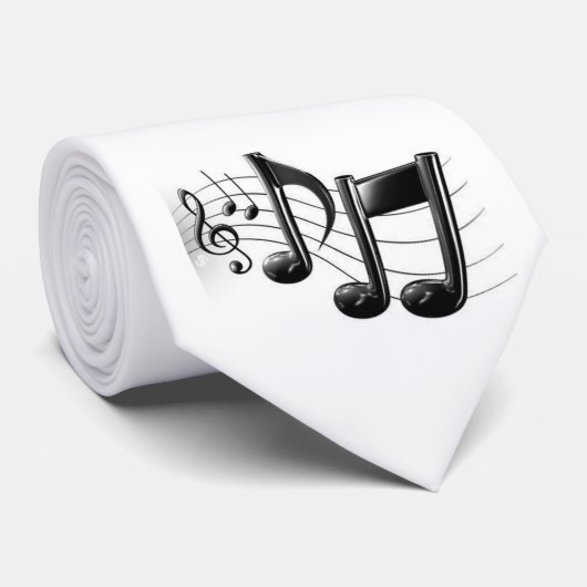 cravate de notes de la musique 3D (Roulé)