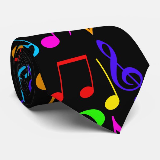 Cravate de notes musicales (Roulé)