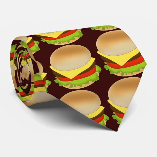 Cravate de nourriture d'hamburger (Roulé)