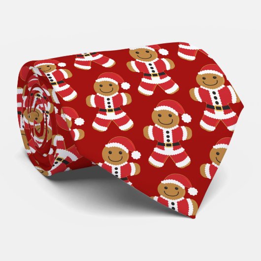 Cravate de nouveauté de Noël de Père Noël de pain (Roulé)