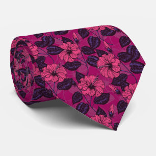 Cravate de nuit Hibiscus