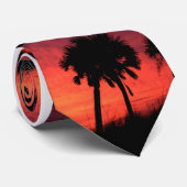 Cravate de palmier de coucher du soleil (Roulé)