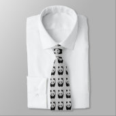 Cravate de panda blanc gris noir (Attaché)