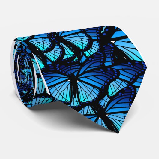 Cravate de papillon bleue (Roulé)