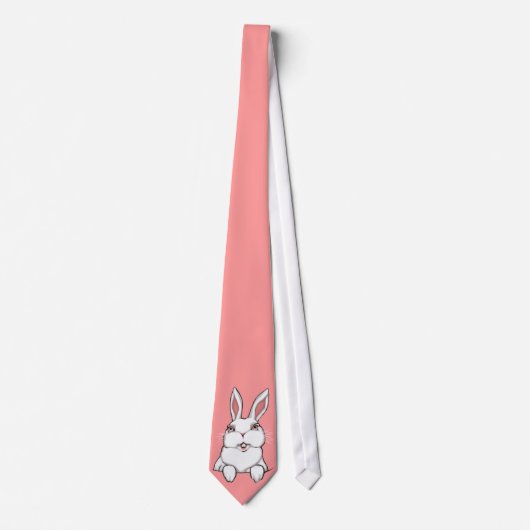 Cravate de Pâques Bunny Art Necktie Cadeaux de Pâq (Devant)