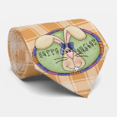 Cravate de Pâques Plaid Orange (Roulé)