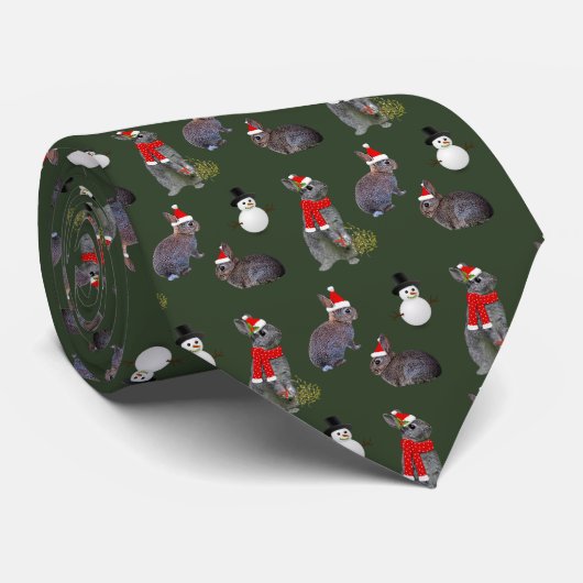 Cravate de partie de kits de Noël (vert-foncé) (Roulé)