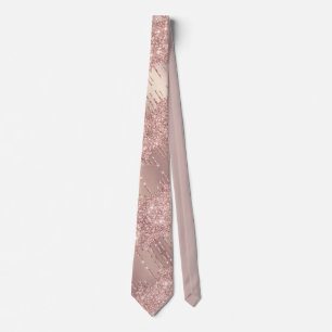 Cravate de Parties scintillant rose Gold Blush