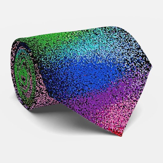 cravate de parties scintillantes d'arc-en-ciel (Roulé)