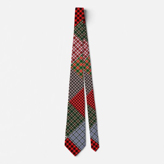Cravate de patchwork de tartan rustique (Devant)