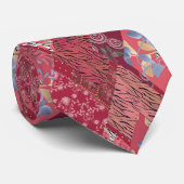Cravate de patchwork rouge (Roulé)