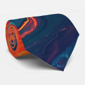 Cravate de peinture à galaxie sauvage en rouge et (Roulé)