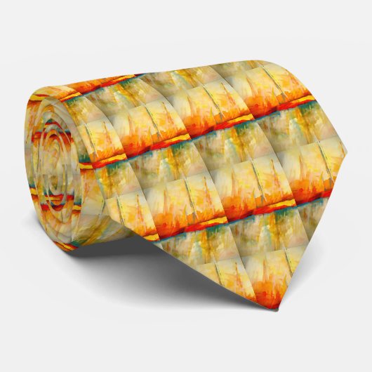 Cravate de peinture expressionniste Abstraite mode (Roulé)