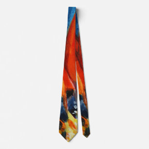 Cravate de peinture Orange Flower Art