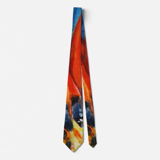 Cravate de peinture Orange Flower Art (Devant)