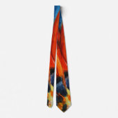 Cravate de peinture Orange Flower Art (Dos)