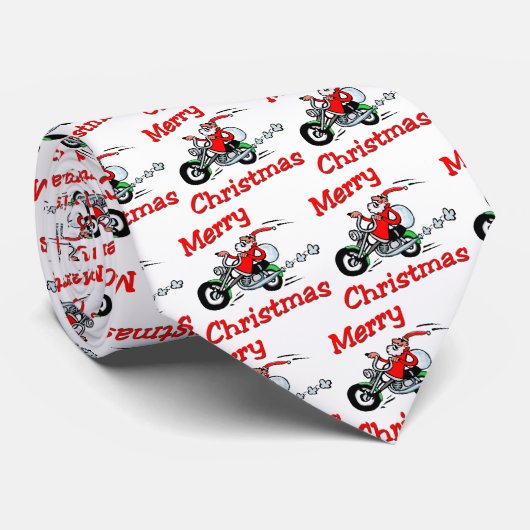 Cravate de Père Noël de moto (Roulé)