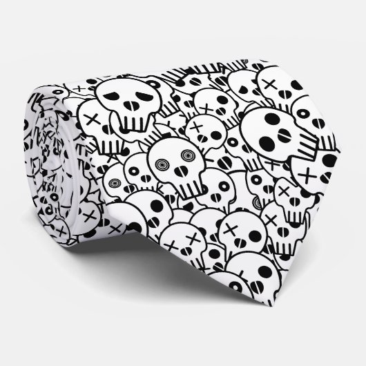 Cravate de pile de crâne (Roulé)