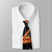 Cravate de pizza noire (Attaché)