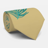 cravate de plumes de paon or (Roulé)
