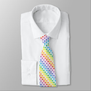 Cravate De plus larges coeurs d'arc-en-ciel de spectre