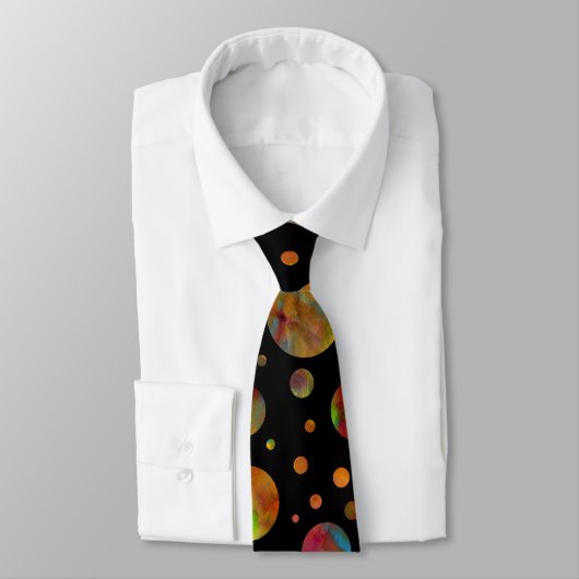 Cravate de point de polka d'arc-en-ciel (Attaché)